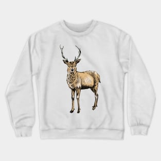 Deer Print Crewneck Sweatshirt